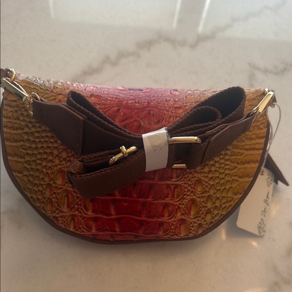 Zou Bisou Red and Brown Women's Crossbody Bag-NWT - Picture 3 of 5